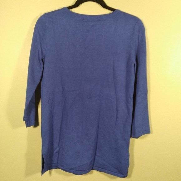 Cable & Gauge Knit Lattice Chest Sweater Blouse - Picture 6 of 6
